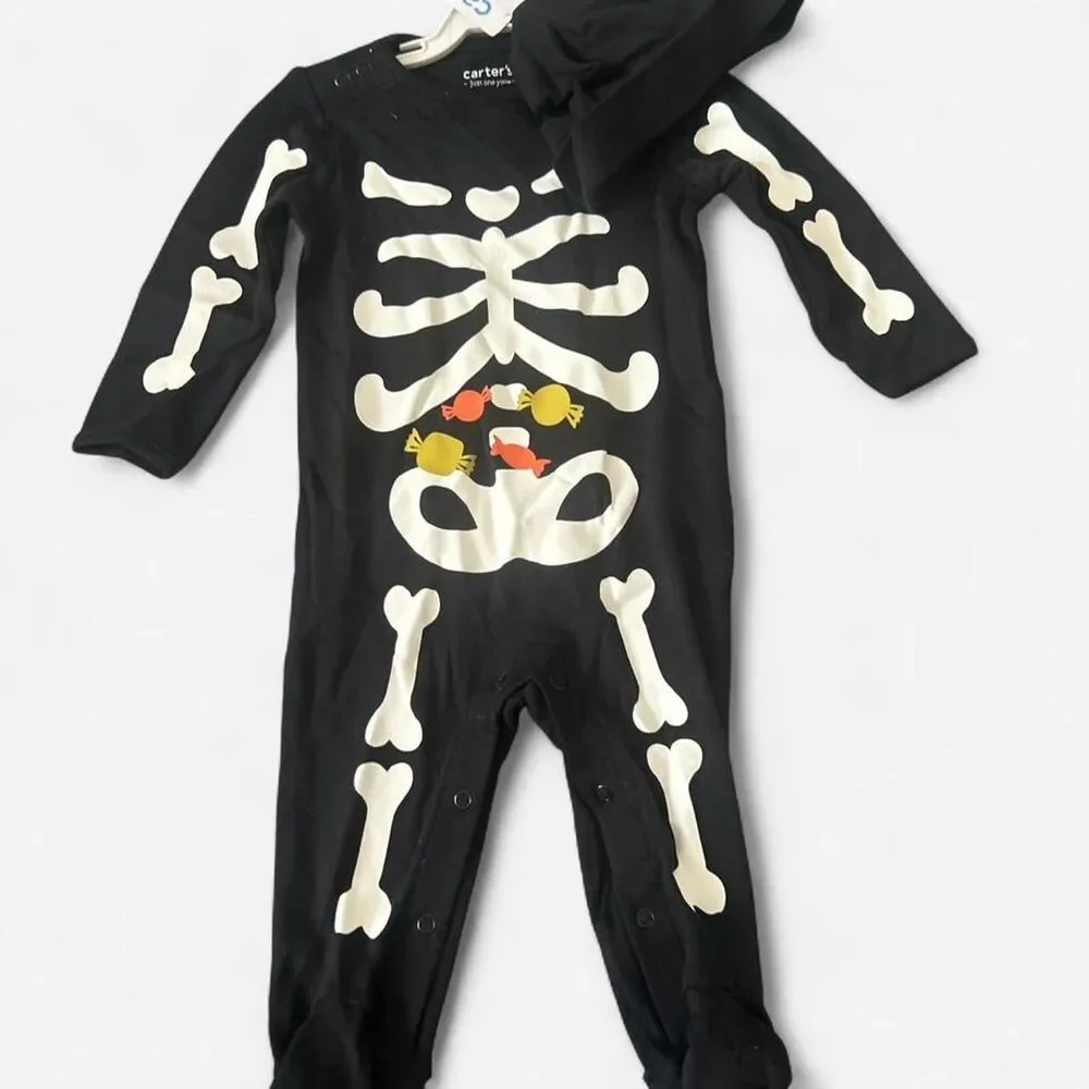 NWT 6 month Skeleton Costume Onsie